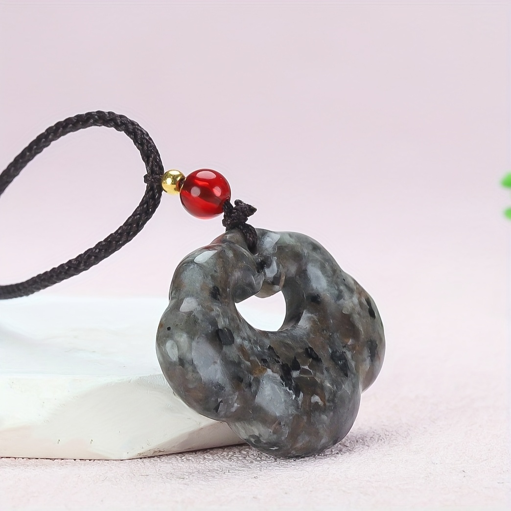 Auspicious Cloud Lock Flame Stone Pendant, Unique Gift